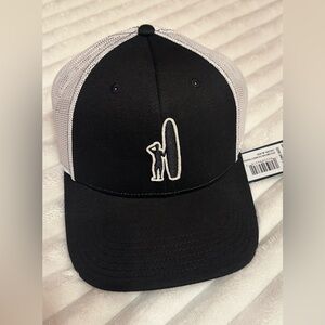 johnnie-O Black and White Trucker Hat